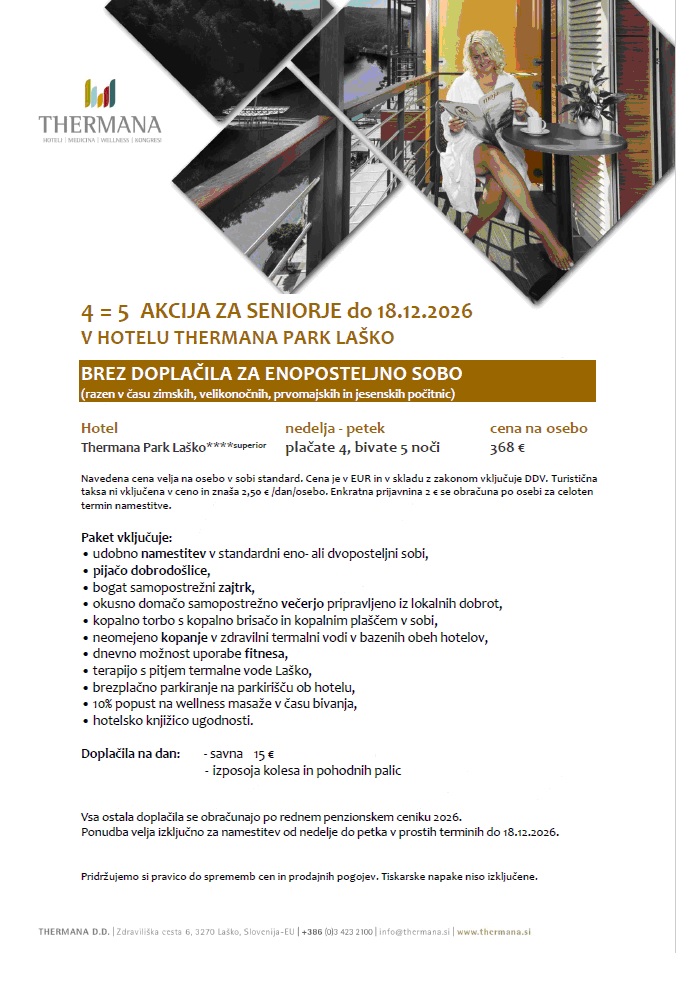 Ugodnosti za Seniorje
